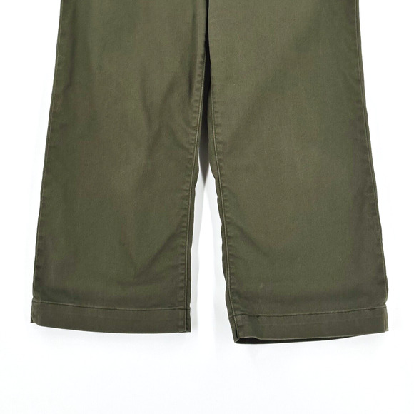 Levi's Womens Ribcage Wide Leg Crop Jeans Size 32 Stretch Retro Army Green - Picture 3 of 9